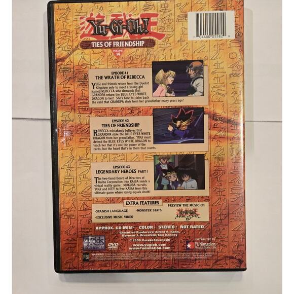 Yu-Gi-Oh - Vol. 14: Ties of Friendship DVD 2003 Anime - Picture 2 of 2
